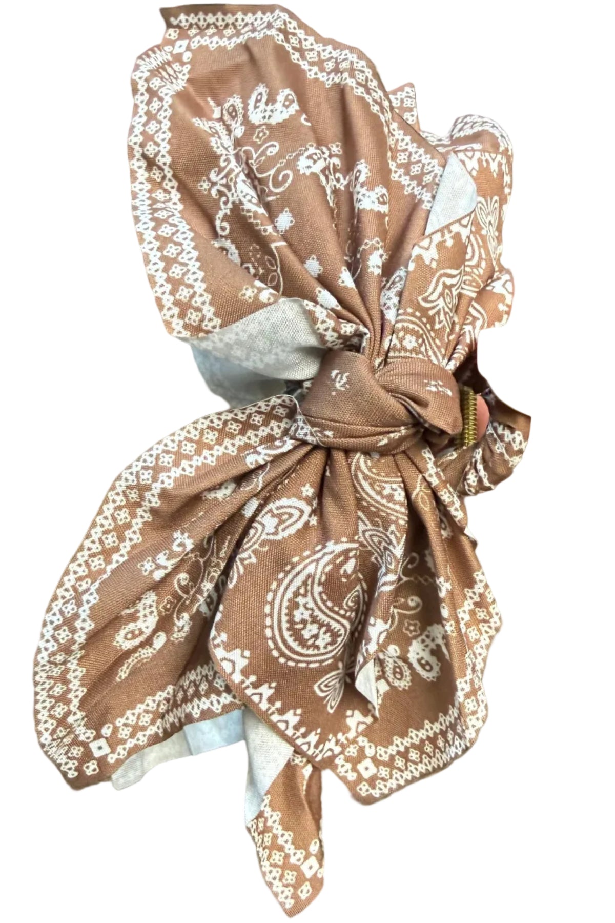 Paisley Print Bow Hair Claw Clips