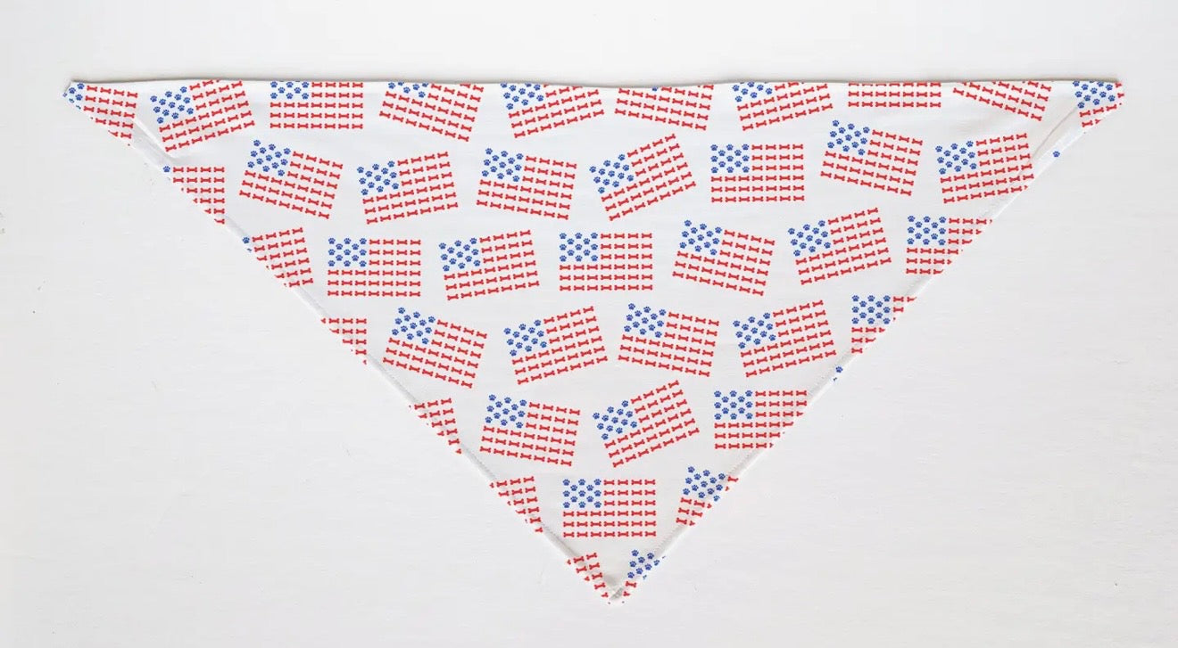 USA Paw & Bone Flag Dog Bandana