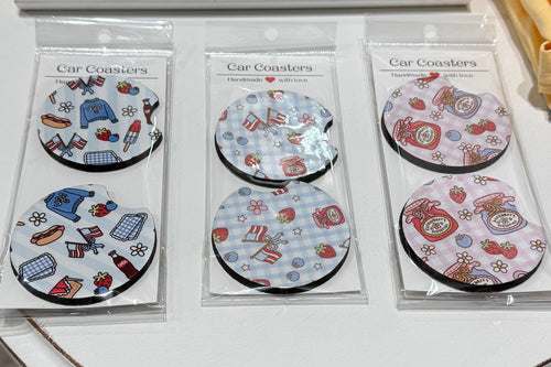 Berry Sweet Jam Car Coasters