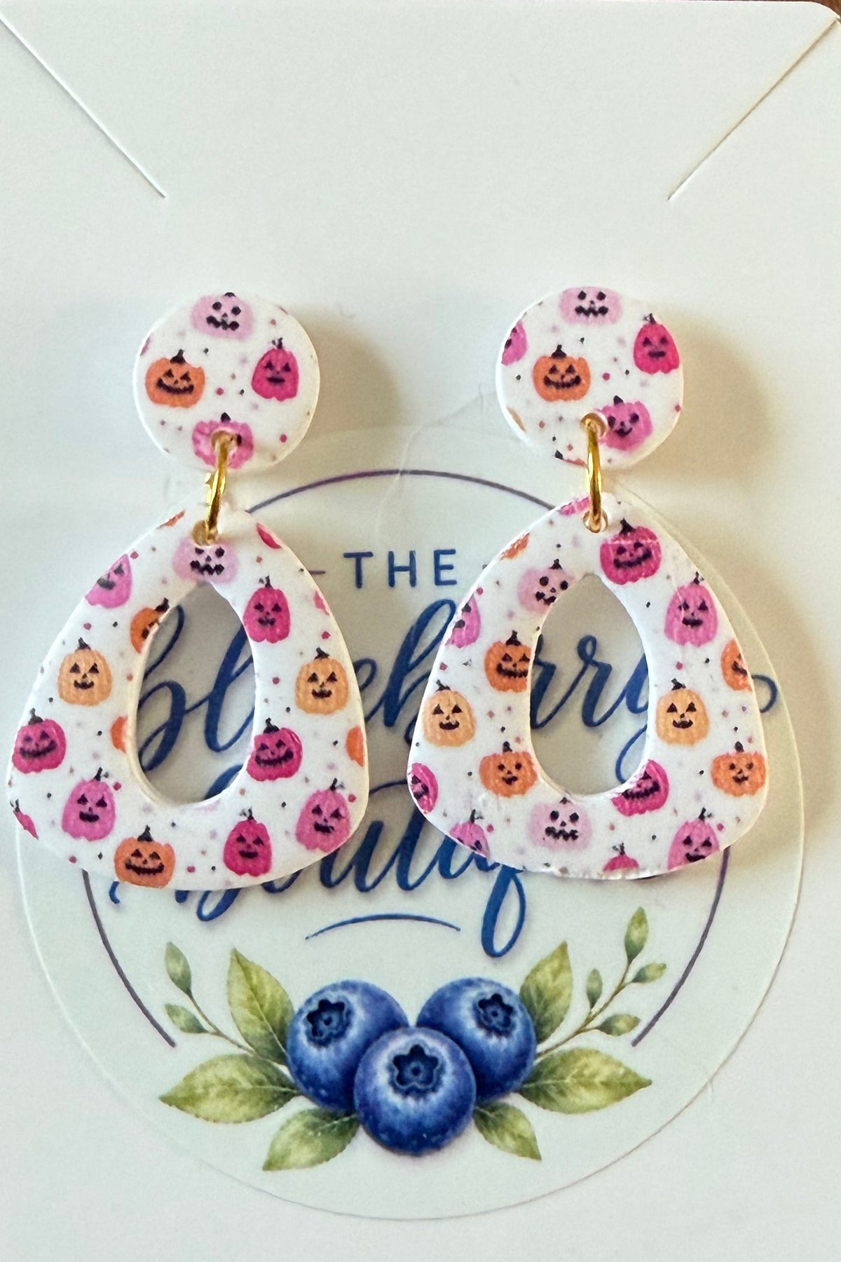 Jack-O'-Lantern Oval Earrings