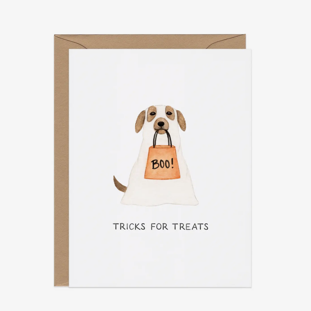 Cute Dog Halloween Costume Card