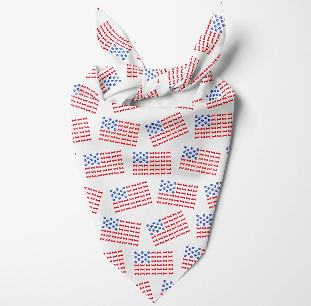 USA Paw & Bone Flag Dog Bandana
