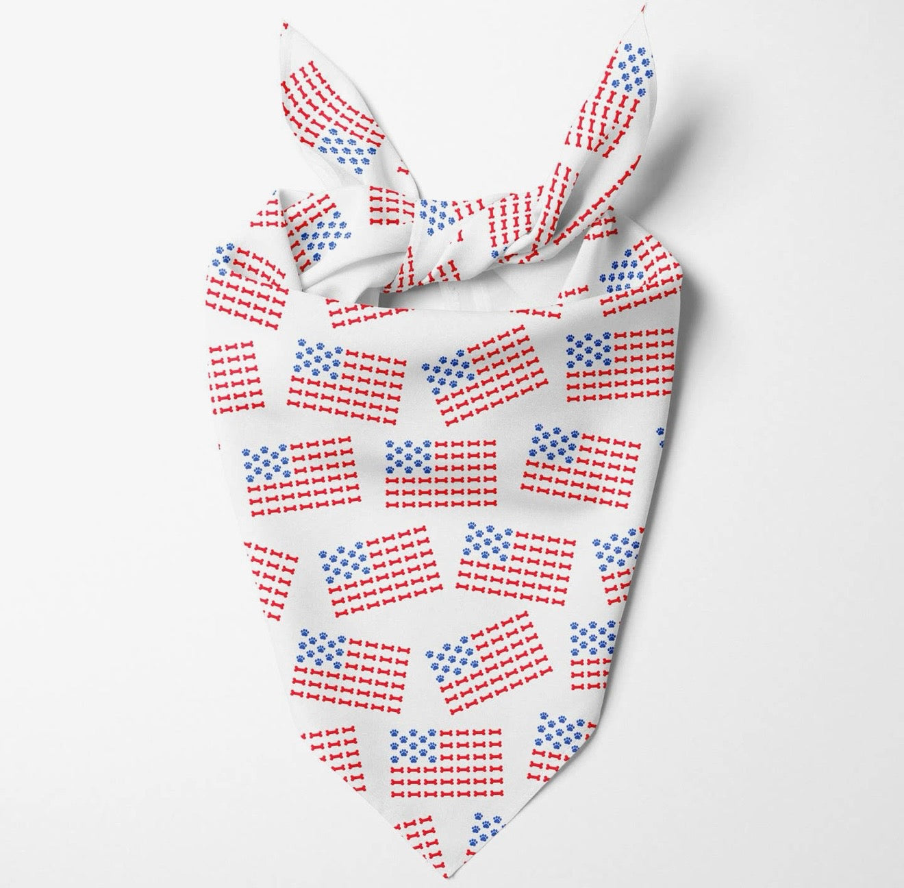 USA Paw & Bone Flag Dog Bandana