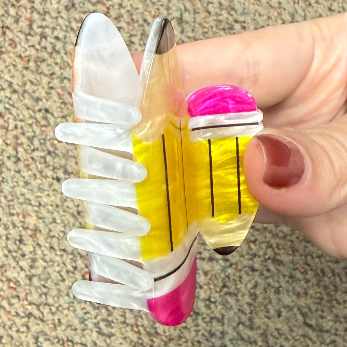 Mini Pencil Hair Claw Clip
