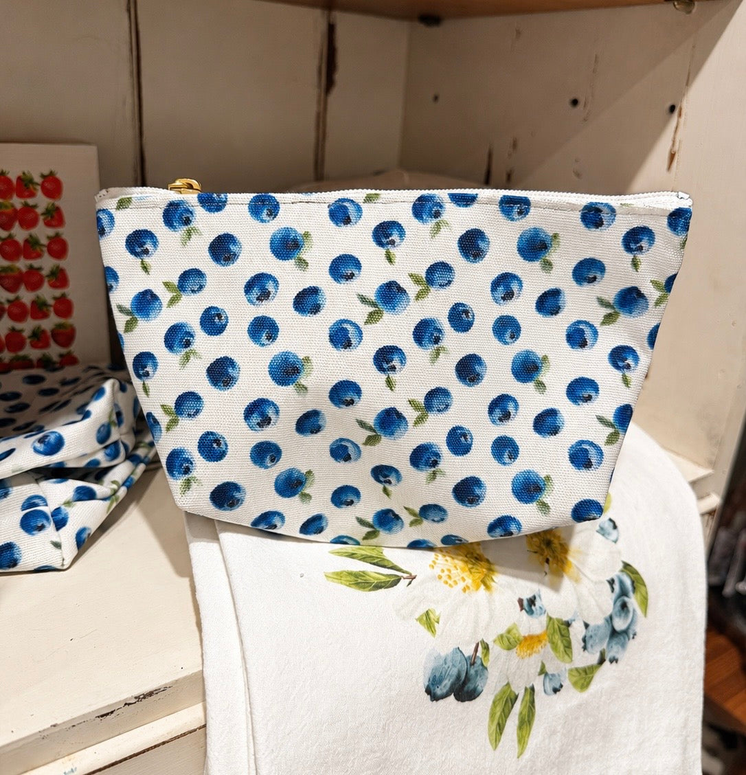 💙 Blueberry Zipper Makeup Pouch