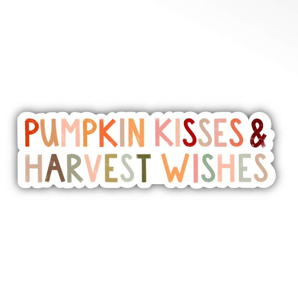 Pumpkin Kisses Harvest Wishes Sticker