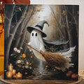 Witchy Ghost Mini Wood Block