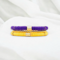Purple & Gold Game Day Bracelet Stack