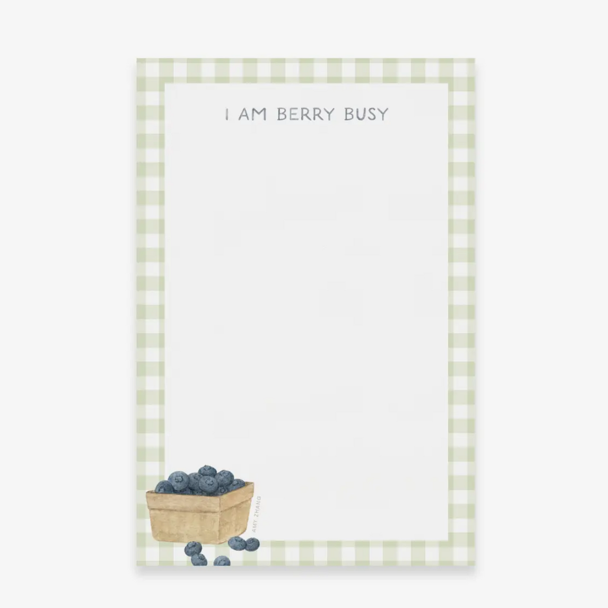 Blueberry & Gingham Notepad
