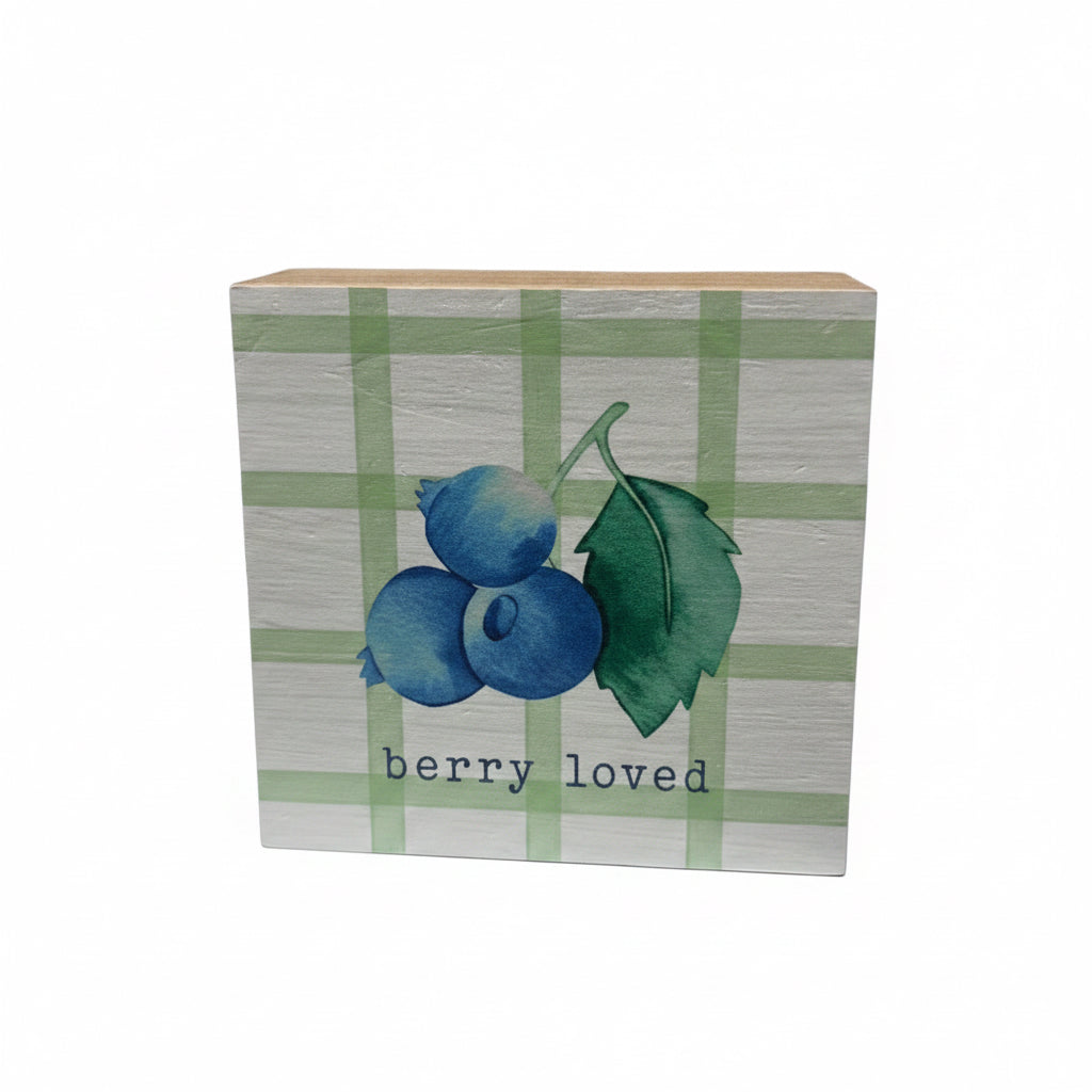 🫐Berry Loved Wooden Decor Block