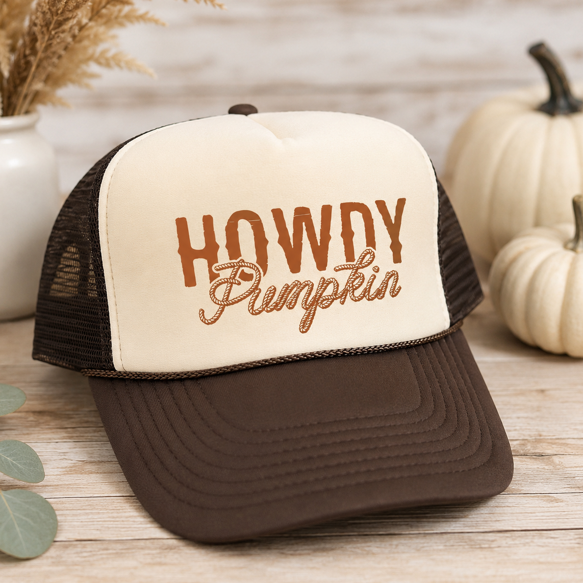 Howdy Pumpkin Trucker Hat