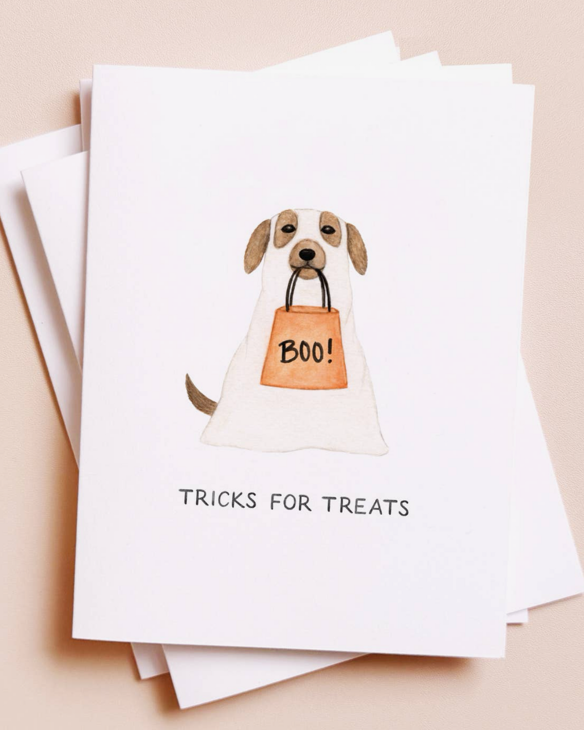 Cute Dog Halloween Costume Card