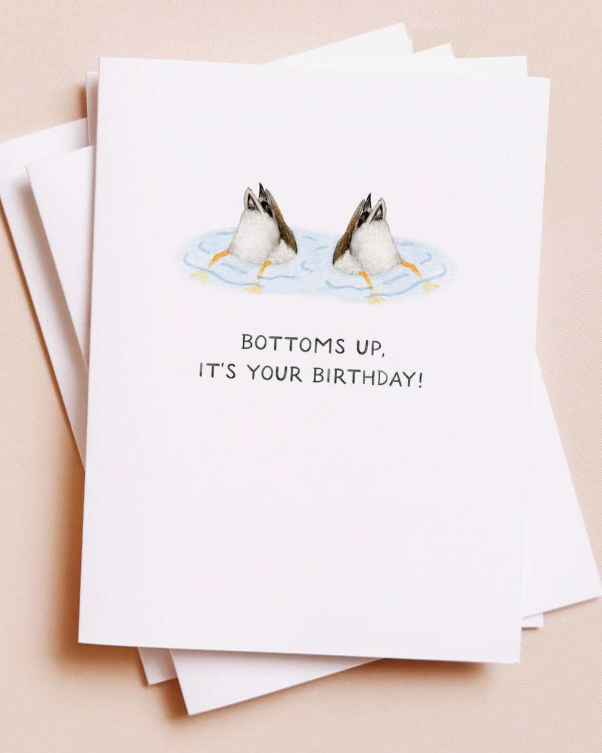 "Bottoms Up" Birthday Card