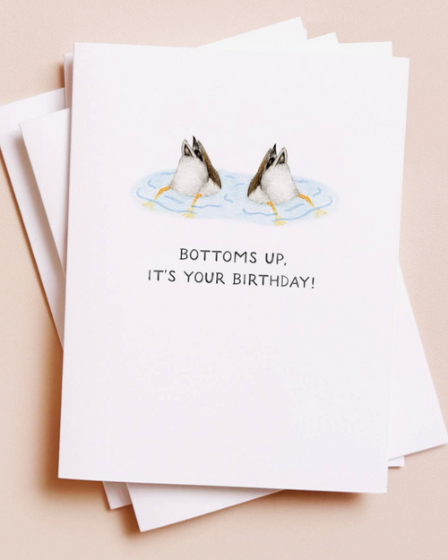 "Bottoms Up" Birthday Card