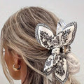 Paisley Print Bow Hair Claw Clips
